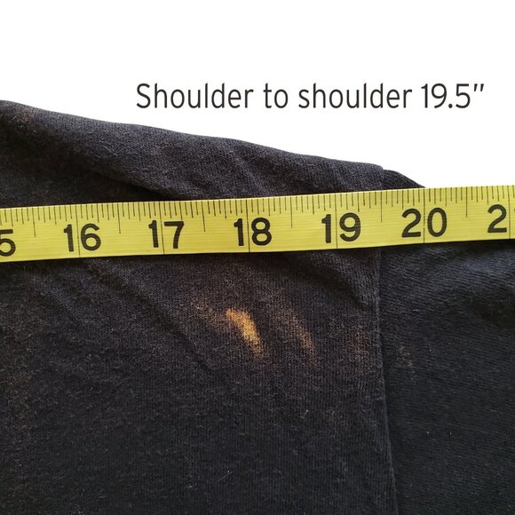 NIRVANA 100% Cotton Black - Yellow Smiley face Trashed Bleached No Holes Size L - Picture 10 of 12